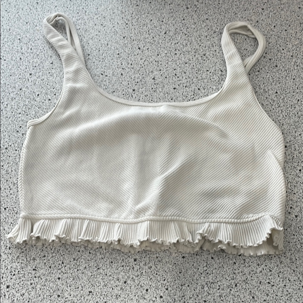 Zara Cream Crop Top